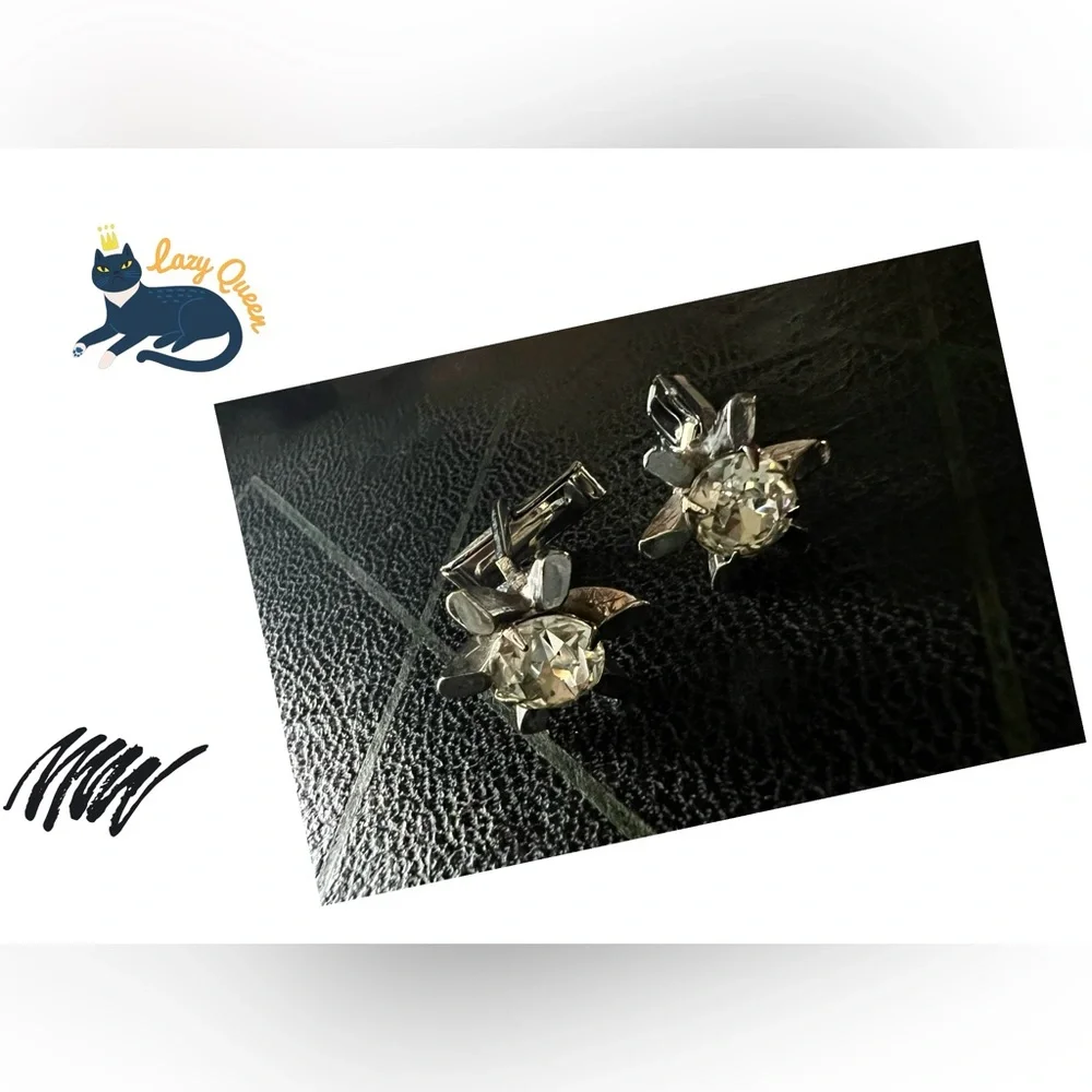 Vintage Art Deco Inspired Crystal Unisex Starlight Cuff Links